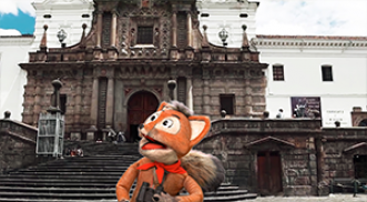 Amaia y Darya en Ecuador, la mitad del mundo