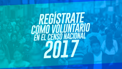 Regístrate como voluntario en el Censo Nacional 2017