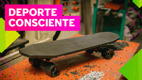 ¿Alguna vez te imaginaste montar un skate hecho con materiales reciclados? 