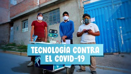 Chicos ayacuchanos fabricaron un robot para atender a pacientes con coronavirus