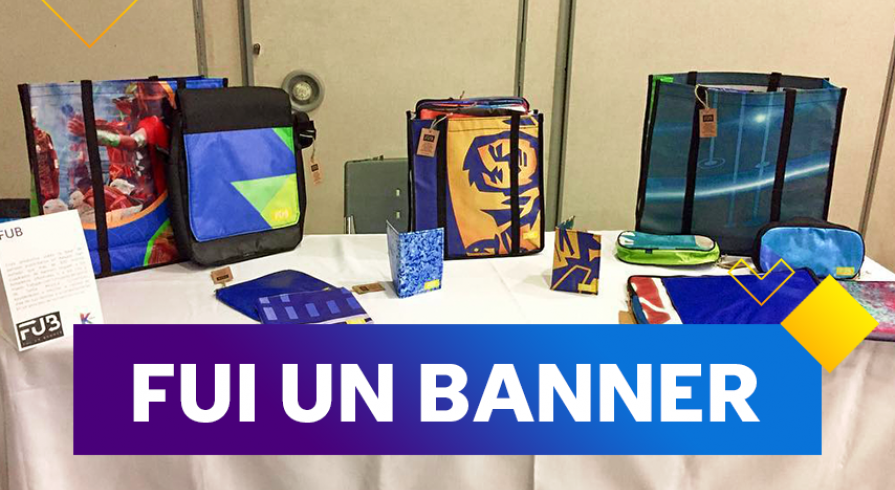 Esta empresa social recicla banners para convertirlos en bolsos y mochilas