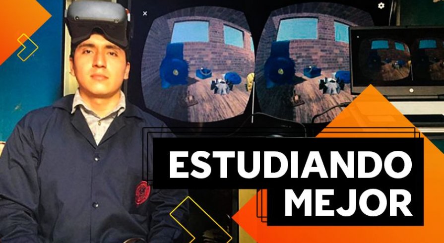 Él creó un juego de realidad virtual para que los estudiantes aprendan como si estuvieran en el salón