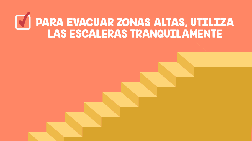 Si vivimos en un edificio, descartemos por completo el uso de los ascensores. Lo mejor es que vayamos de forma y tranquila y serenas por las escaleras.